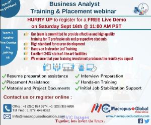 FREE live webinar on Business Analysis & Placement Services.
