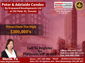 Peter & Adelaide Condos By Graywood Devolopments Ltd at 102 peter st,