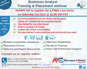 FREE live webinar on Business Analysis & Placement Services.