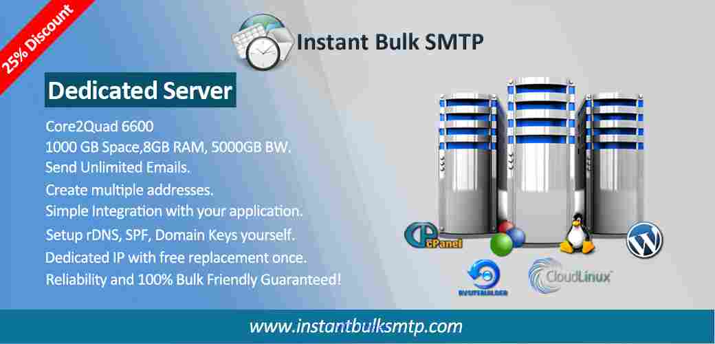 Our Server offers superior email Delivery