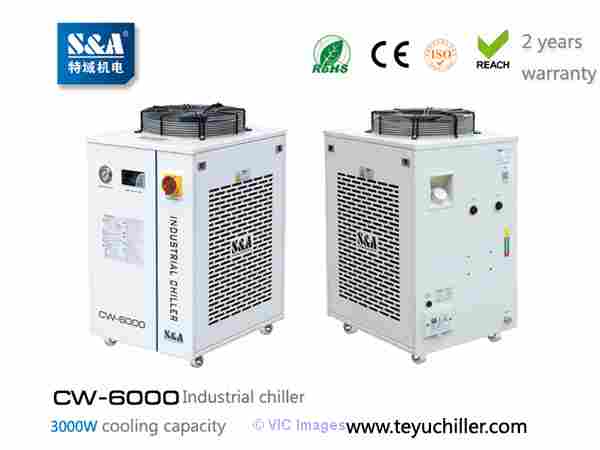 S&A water chiller CW-6000 with 3KW cooling capacity and environmental