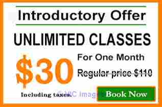 Introductory Offer - Unlimited Yoga Classes at $30 for One Month.