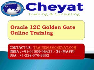 oracle 12C goldengate online training