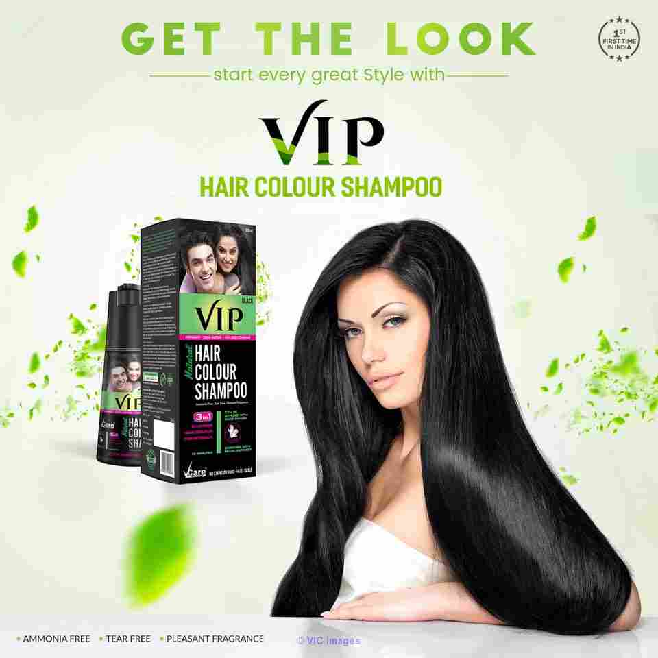 Vcare vip Shampoo Based hair Color Price in India | Buyhappy