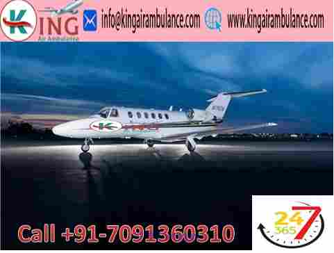 Emergency Medical Air Ambulance from Guwahati to Delhi-King Air