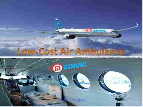Hi-Tech Medivic Aviation Air Ambulance Delhi with Medical Team