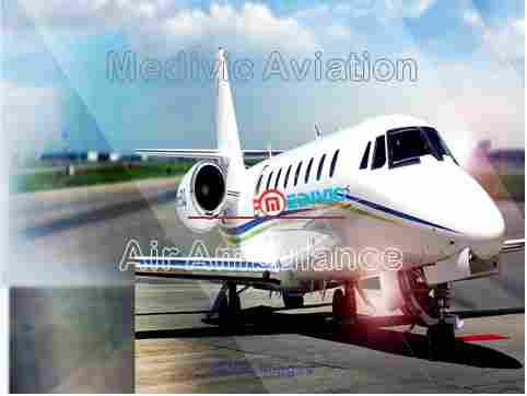 Medivic Aviation Air Ambulance Bangalore with full ICU Setups