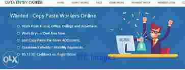 online Copy Paste Jobs - Work form Home at your Free time