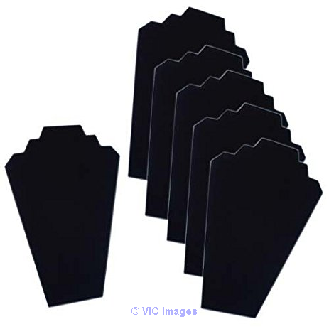 TWING Black Velvet Necklace Jewelry Display Organizer Stand 6pcs/pack.