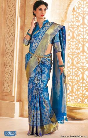 Buy latest collection of reception sarees online shopping form AMMK.