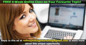 FREE 4-Week Online Class on Your Favourite Topic