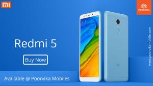 Attractive Mobile Redmi 5 now available @ Poorvika Mobiles
