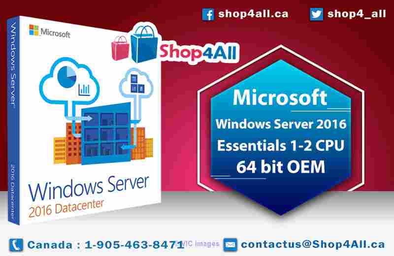 Microsoft Windows Server 2016 Essentials 1-2 CPU 64 bit OEM