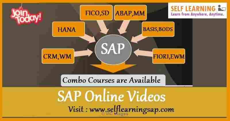 SAP All Videos Are Available in SELF LEARNING SAP Center.