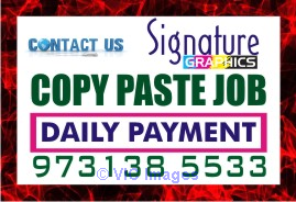 Home based Copy paste Job Daily payment  Bangalore Kamanahalli  jOBS