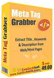 Meta Tag Grabber is a best tool to extract meta tags from Web pages