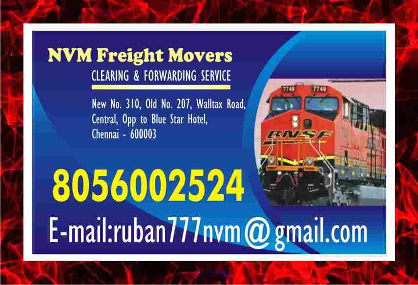 No. one NVM freight Movers in Chennai Freight Movers | 940 | Rs 7/-