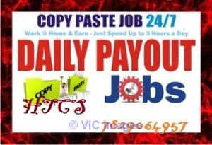 Bangalore  HTCS  Copy paste jobs | Tips to Generate Daily Cash | Daily