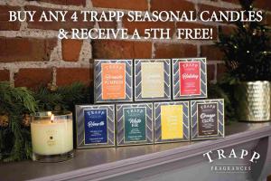 Buy any 4 Trapp Seasonal Candles and Get 1 FREE at Scents & Sprays