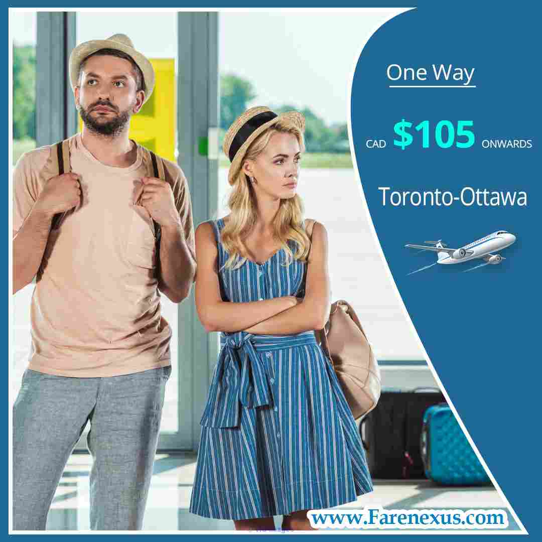 Cheap airfare tickets Toronto-Ottawa One Way from CAD $105