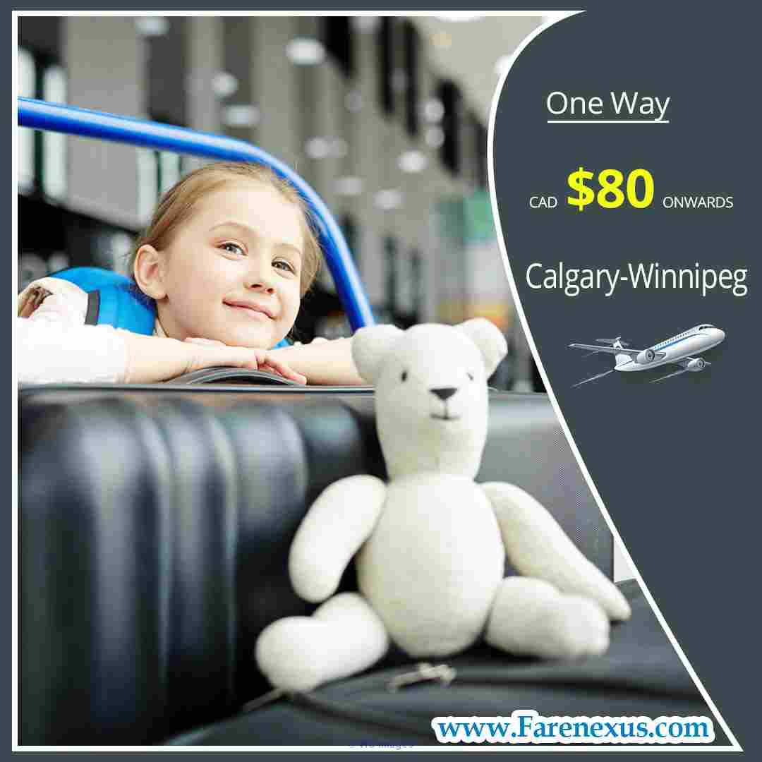 Cheap airfare tickets Calgary-Winnipeg One Way from CAD $80