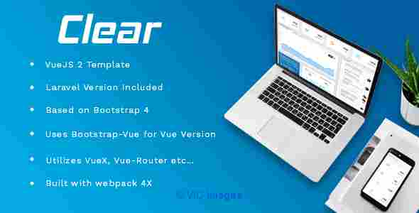 VueJS Admin Template | Laravel VueJS Admin Template - Clear