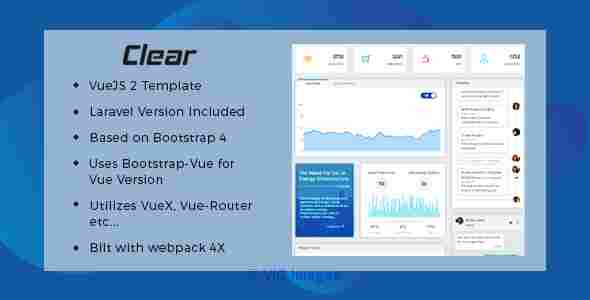 VueJS Admin Template | Laravel VueJS Admin Template - Clear