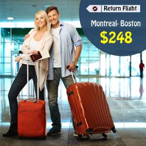 Cheap air tickets Return Flight Montreal- Boston from CAD $248