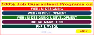 100% job guaranteed program on UI technolgoies