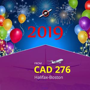 Book Return flight Halifax-Boston $276