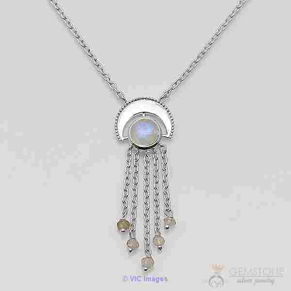 Moonstone Necklace - Celestial Waterfall - GSJ