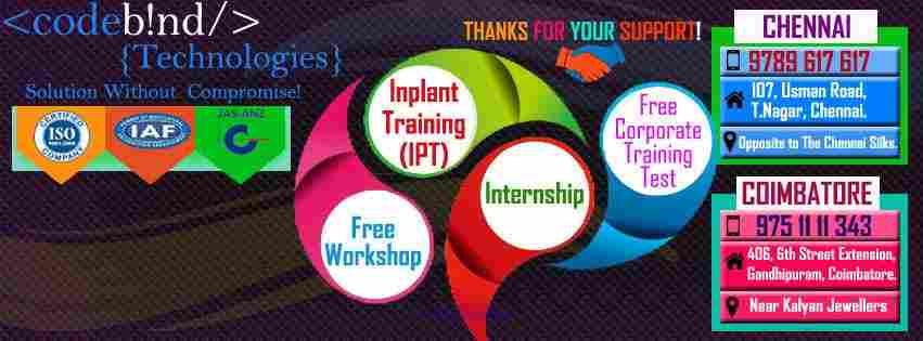 free inplant training in chennai