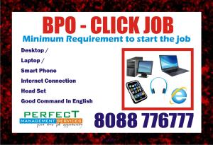 Home based BPO Click Job Payout for each click Rs. 3.50 TO Rs.10