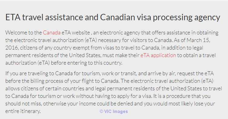 Canada Eta | Application for the Canada eTA visa