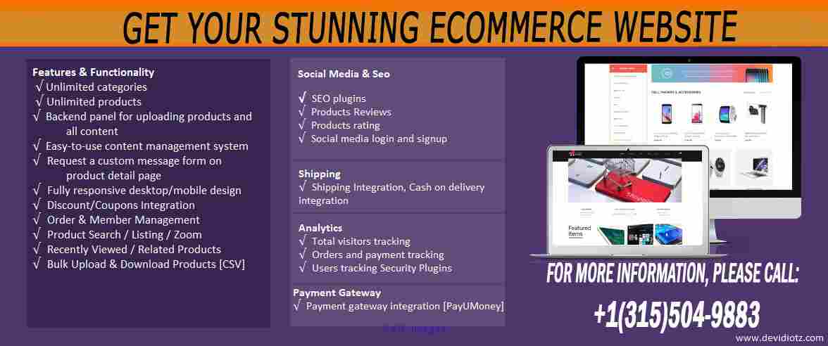 Get Your Stunning eCommerce Website