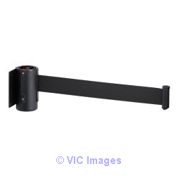 7' Black Wall Mount Barrier - Alpha Crowd Control