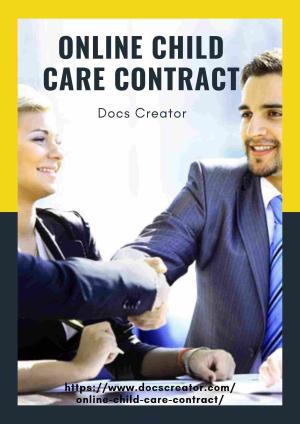 Online Child Care Contract Canada-legal document creator