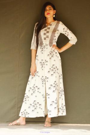 Rayon Peach Casual Wear Kurti