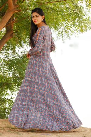 Rayon Blue Casual Wear Kurti