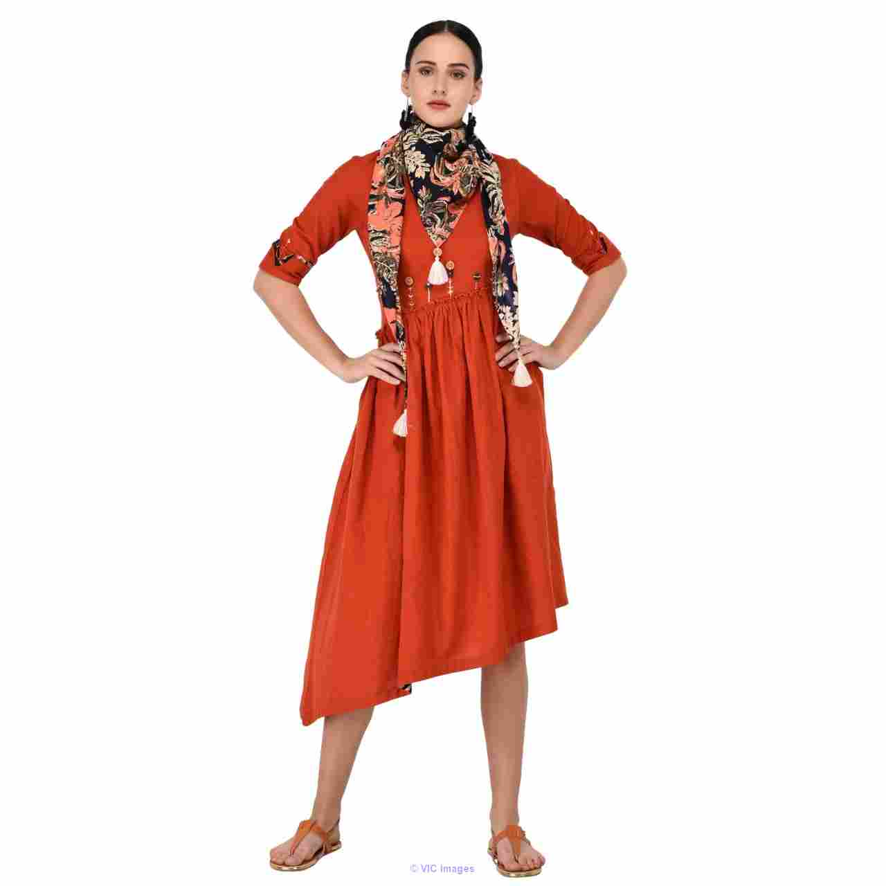 Cotton kurta With Appliq Work Embroided Jacket