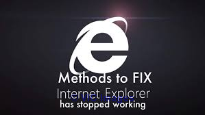 Internet explorer has stopped working