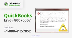 How to fix QuickBooks error code 80070057?