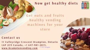 Get nuts and fruits healthy vending machines for your gym store