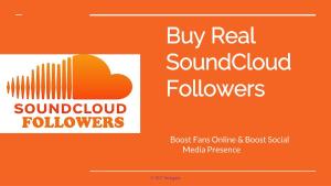 Buy Real SoundCloud Followers at Affordable Price