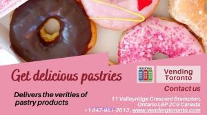 Pastry vending machine delivers the verities of pastry products