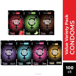 Buy NottyBoy Condoms  All Variety Condoms For Men  100 Count