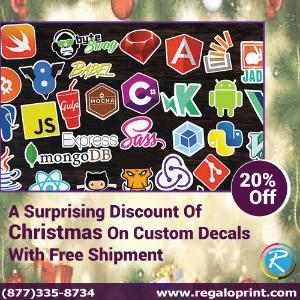 A Surprising 20% Discount Of Christmas On Custom Decals With Free Ship