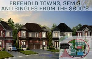 Brand new Freehold Towns, Semis and Singles for sale