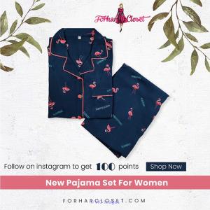 Bird Print PJ set in Canada | Forhar Closet