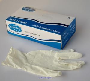 nitrile and latex gloves available